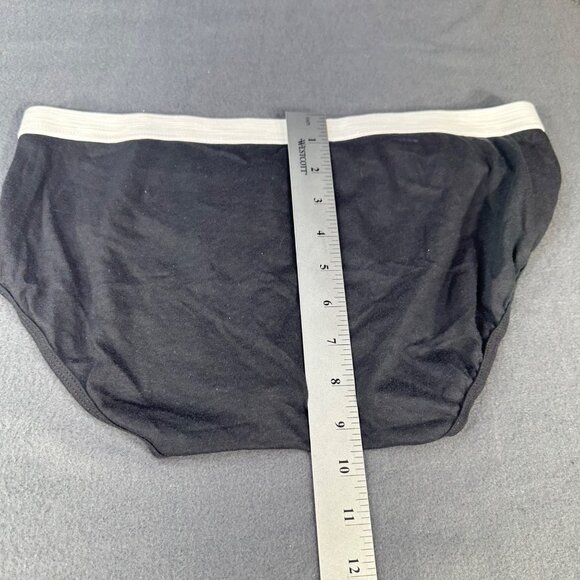 Hanes Womens Size XL 8 Panty Bikini Brief Black White New Without Tags - Picture 6 of 6